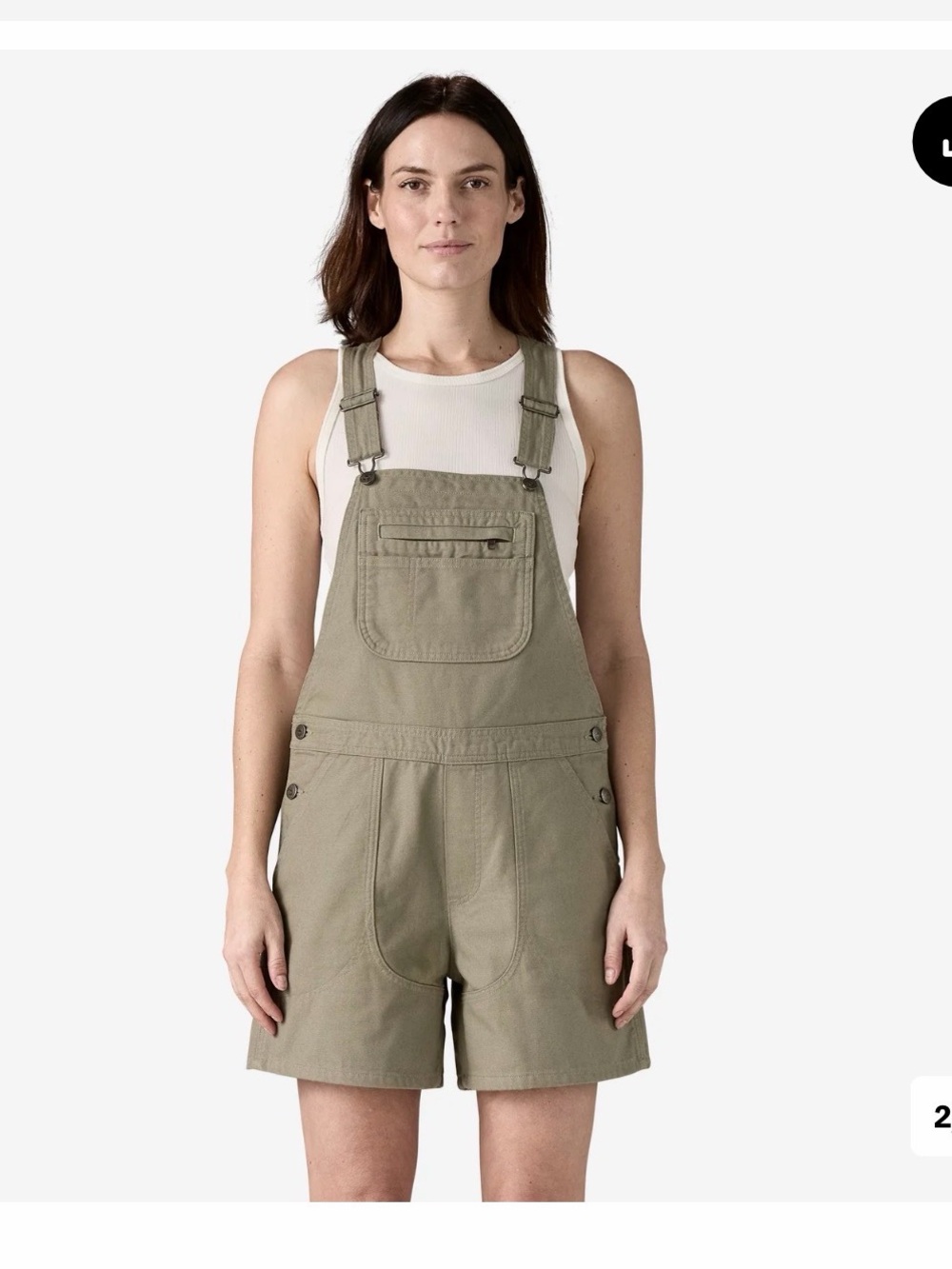 Cream Patagonia Stand up Short Overalls / Shortalls